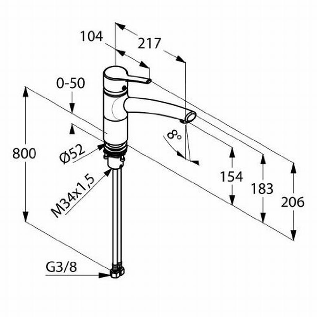 wagner-armaturen-iserlohn - Einhebel-Bajonett-Küchenarmatur für